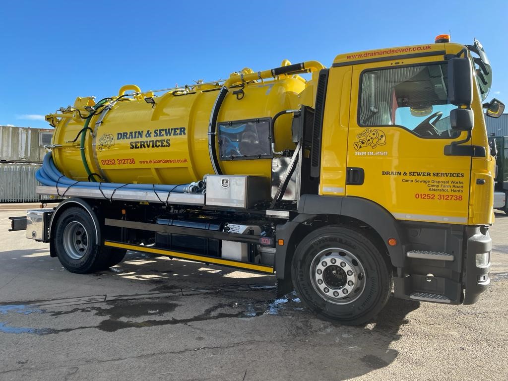 This RCV Ultra Vac with wash-down was delivered to Drain and Sewer Services